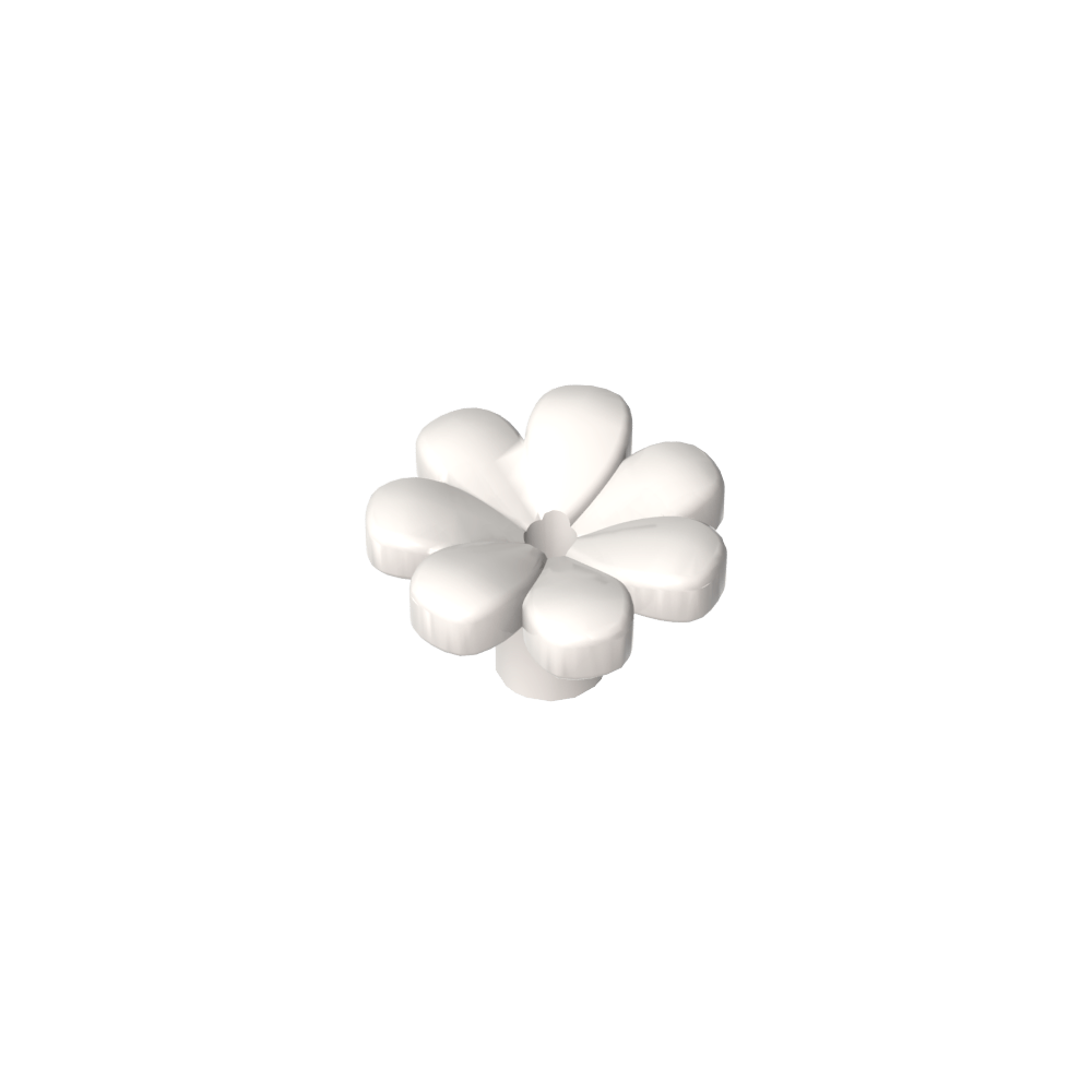 Plant, Flower, Figure Accessory with 7 Thick Petals and Pin