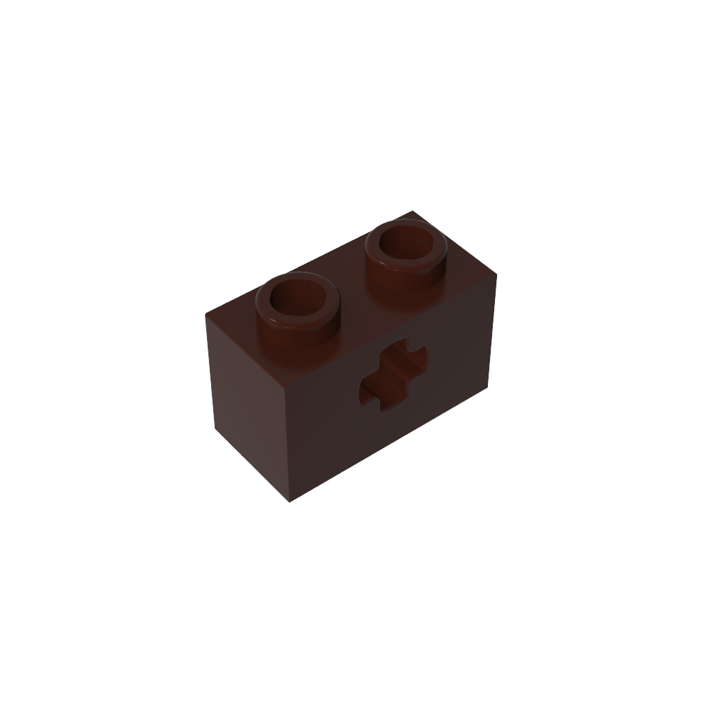 Technic Brick 1 x 2 with Axle Hole Type 1 [+ Opening] and Bottom Pin
