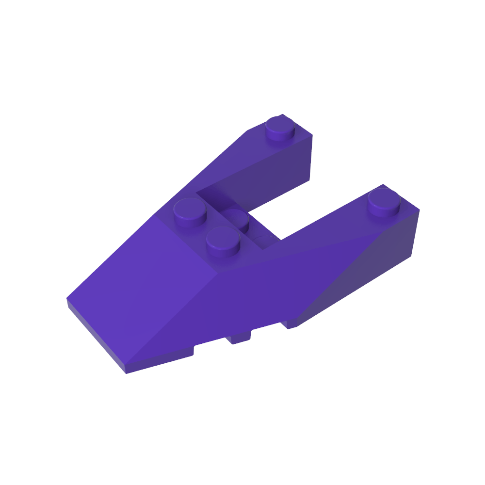 Wedge Sloped 6 x 4 Cutout, Stud Notches-MyGobricks