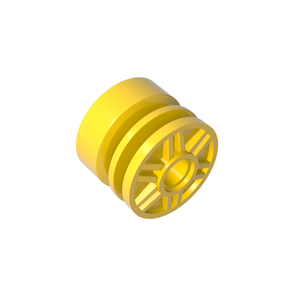 Wheel 18 x 14 with Pin Hole, Fake Bolts and Shallow Spokes-MyGobricks