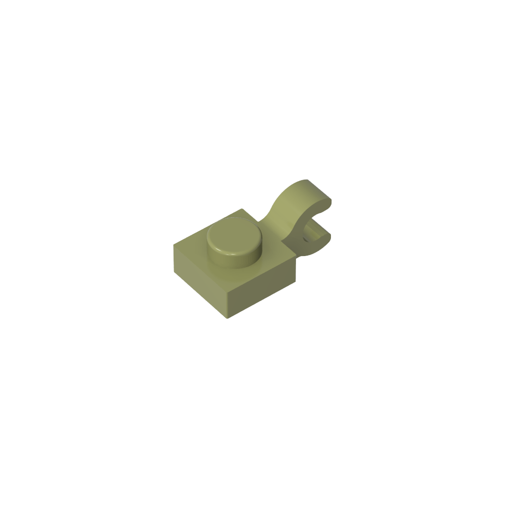 Plate Special 1 x 1 with Clip Horizontal [Thick U Clip]-MyGobricks