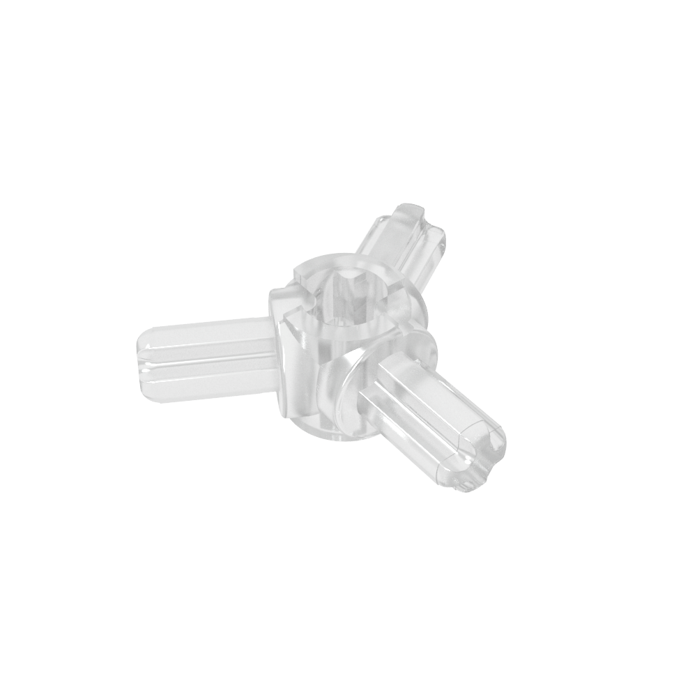 Technic Axle Connector Hub with 3 Axles at 120°-MyGobricks