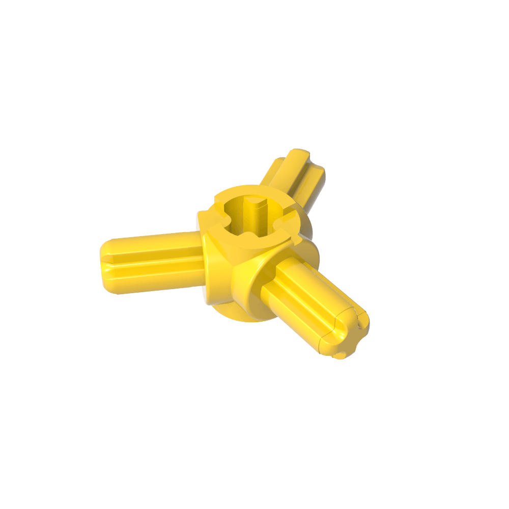 Technic Axle Connector Hub with 3 Axles at 120°-MyGobricks