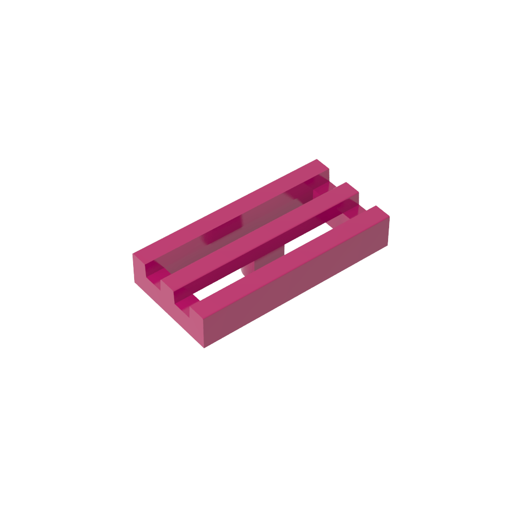 Tile Special 1 x 2 Grille with Bottom Groove
