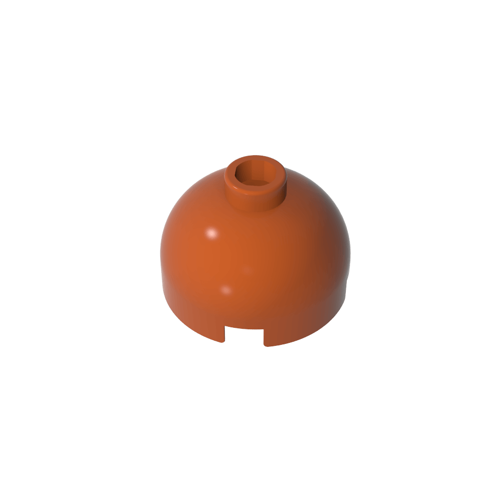 Brick Round 2 x 2 Dome Top - Blocked Open Stud without Bottom Axle Holder-MyGobricks