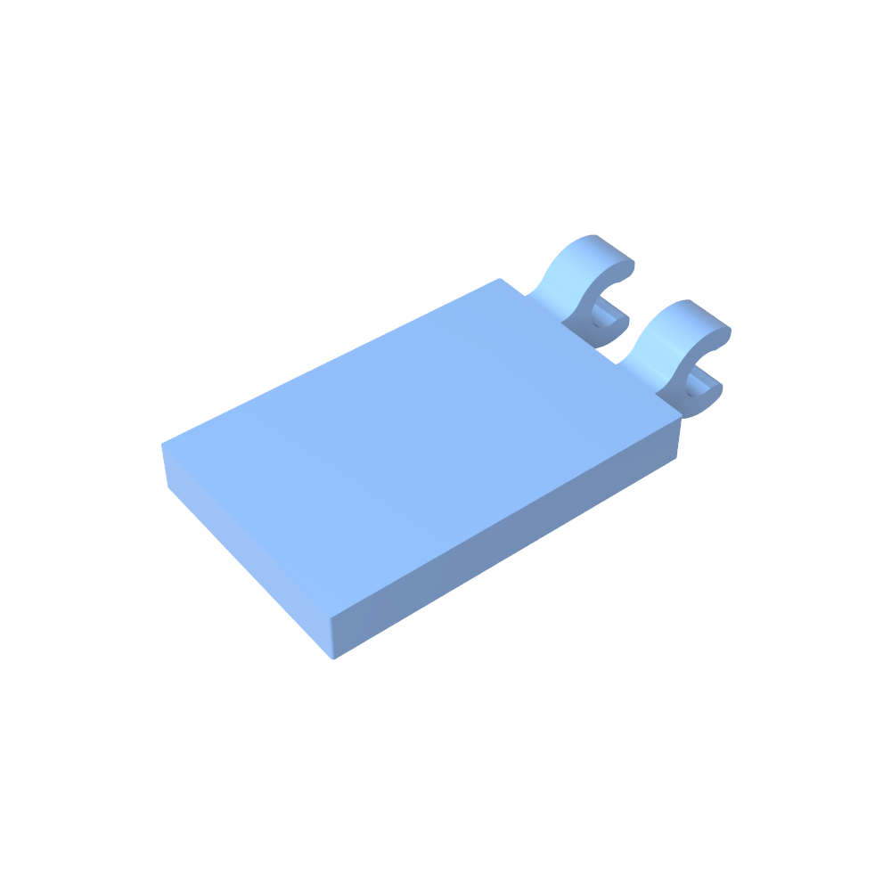 Tile Special 2 x 3 with 2 Clips [Angled Clips]-MyGobricks
