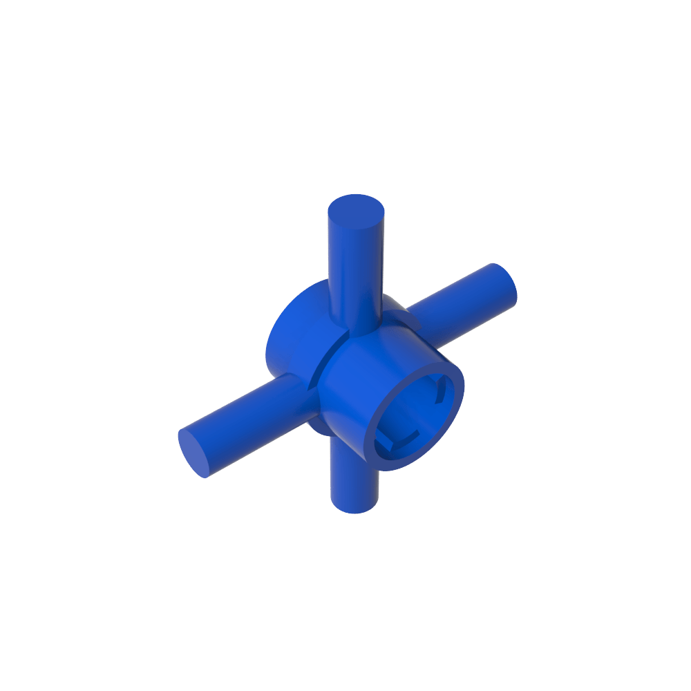 Technic Axle Connector Hub with 4 Bars at 90°-MyGobricks
