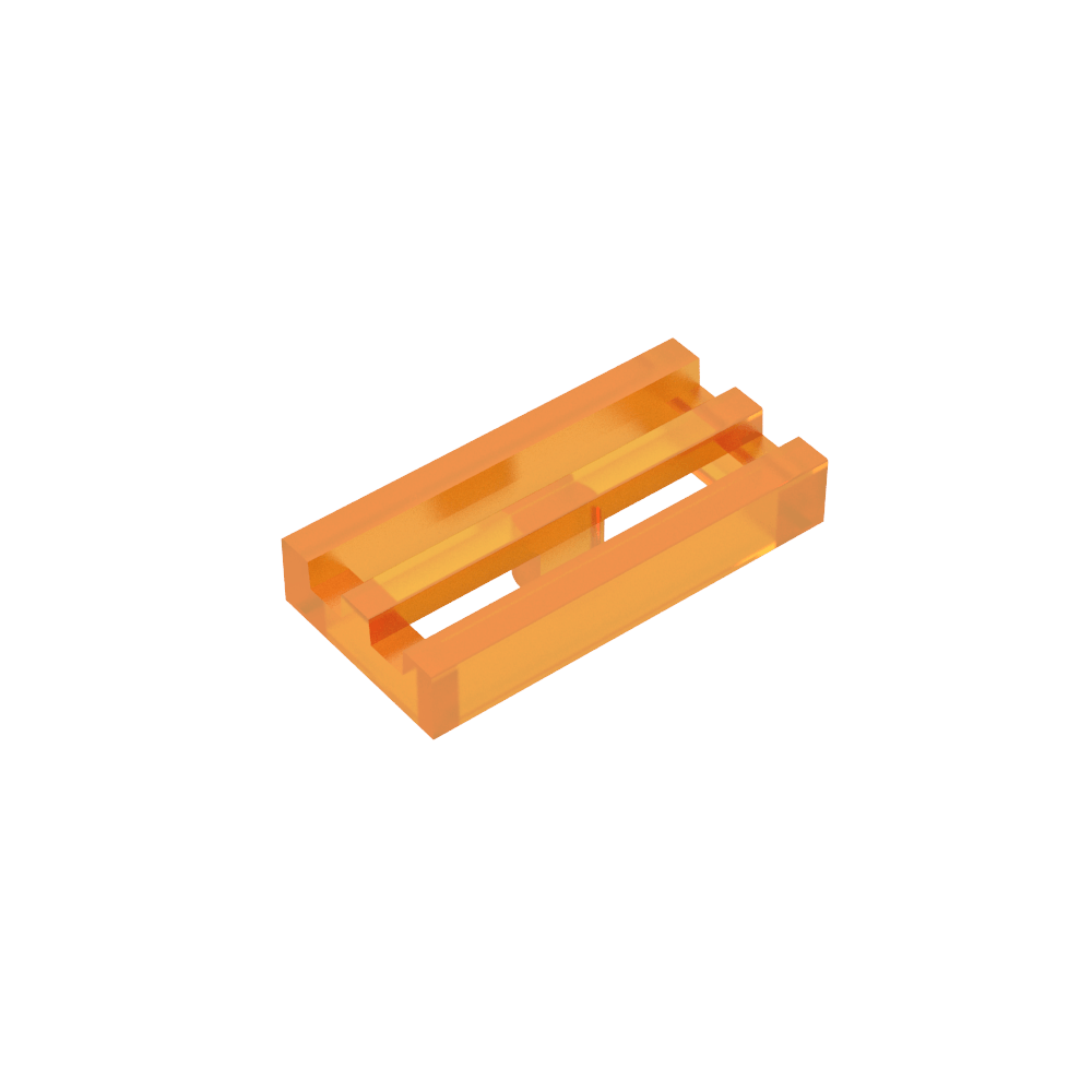 Tile Special 1 x 2 Grille with Bottom Groove
