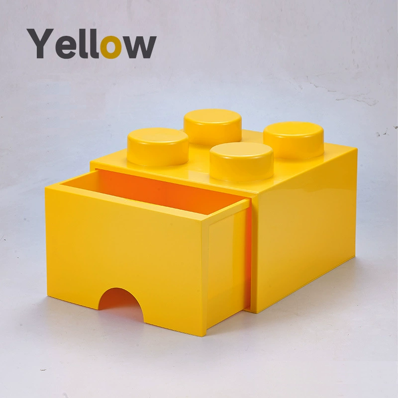 Drawer-Style Bricks Storage Box, Dust-Proof, Stackable, Building Block Storage Box ( 25cmX25cmX18cm )