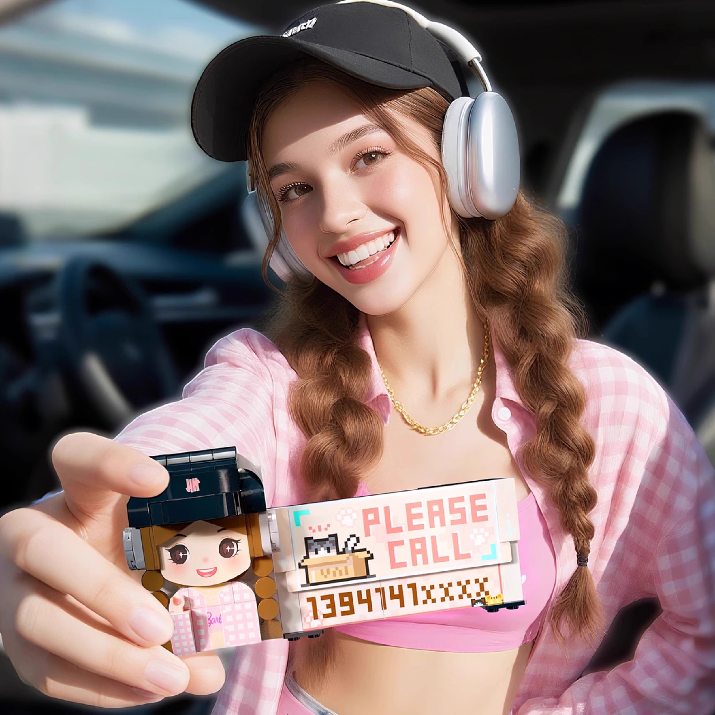 Custom Temporary Car Parking Plate, Parking Number Card, Car Accessories Temporary Car Parking Phone Number Plate