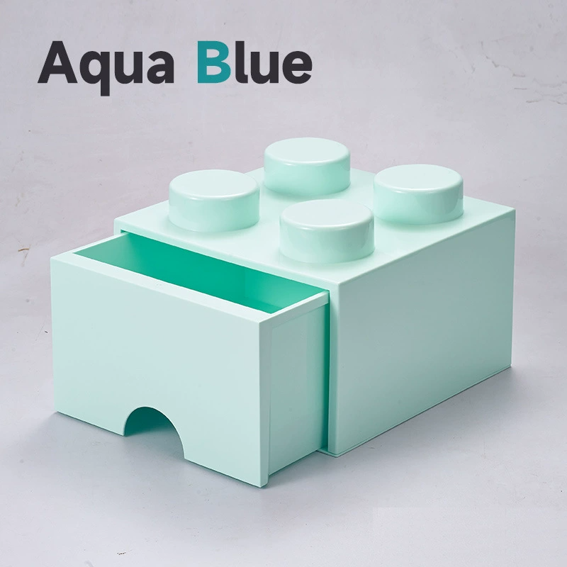 Drawer-Style Bricks Storage Box, Dust-Proof, Stackable, Building Block Storage Box ( 25cmX25cmX18cm )