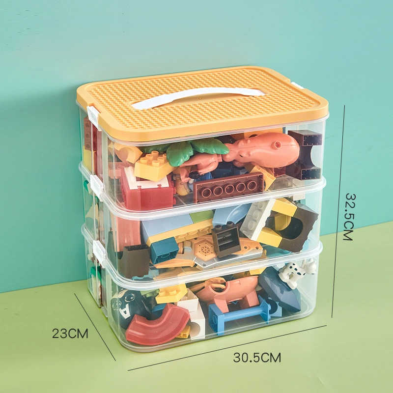 Multi-Compartment Sorting Box for Building Blocks, Parts Classification Storage Box