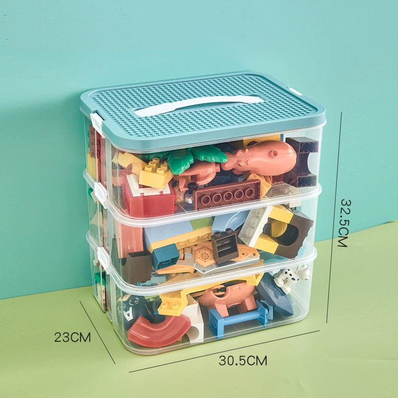 Multi-Compartment Sorting Box for Building Blocks, Parts Classification Storage Box