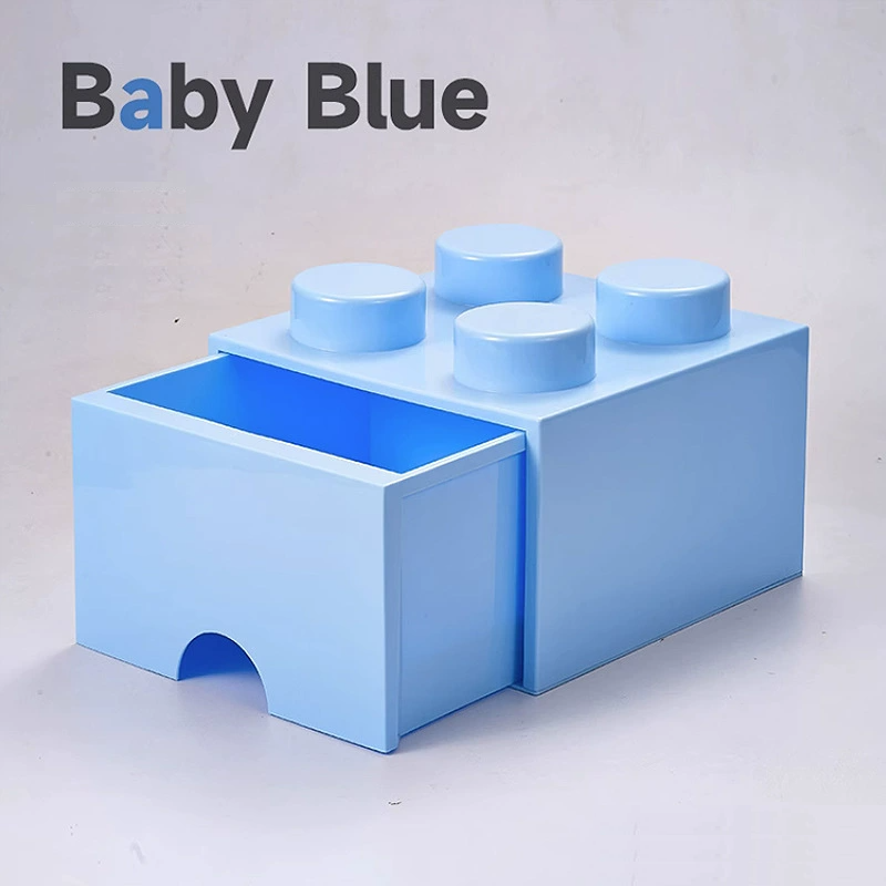Drawer-Style Bricks Storage Box, Dust-Proof, Stackable, Building Block Storage Box ( 25cmX25cmX18cm )
