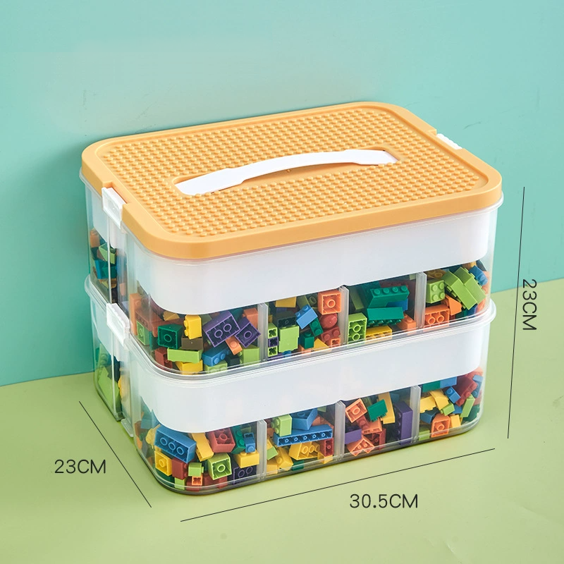 Multi-Compartment Sorting Box for Building Blocks, Parts Classification Storage Box