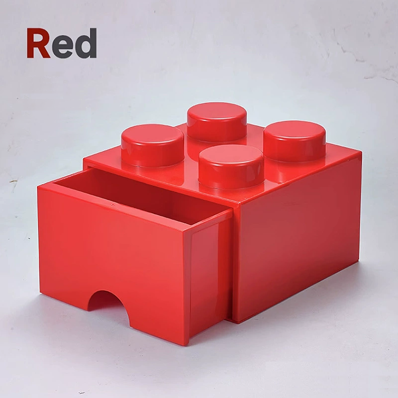 Drawer-Style Bricks Storage Box, Dust-Proof, Stackable, Building Block Storage Box ( 25cmX25cmX18cm )