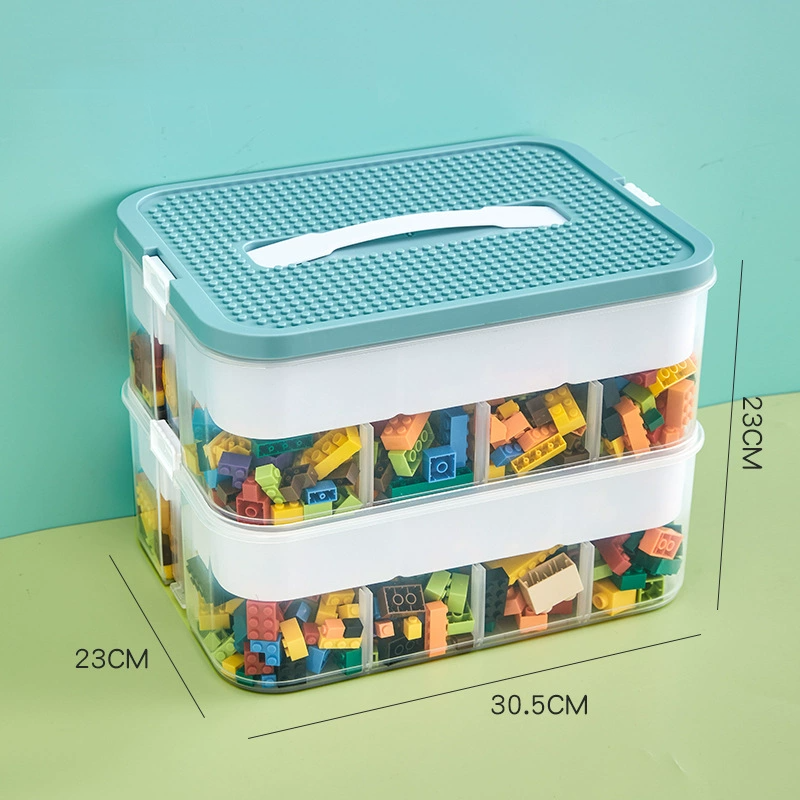 Multi-Compartment Sorting Box for Building Blocks, Parts Classification Storage Box