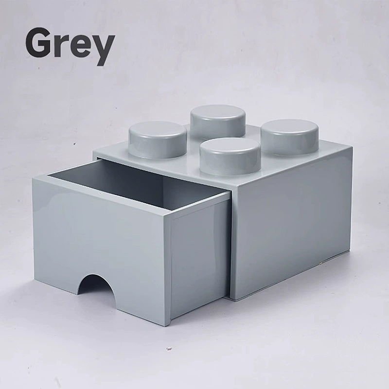 Drawer-Style Bricks Storage Box, Dust-Proof, Stackable, Building Block Storage Box ( 25cmX25cmX18cm )