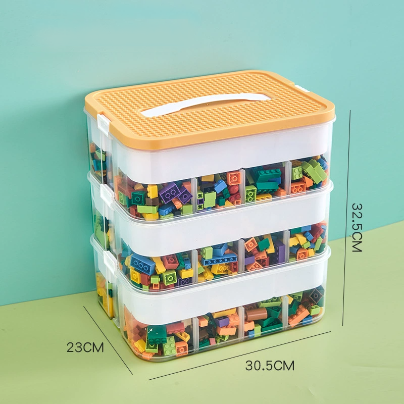 Multi-Compartment Sorting Box for Building Blocks, Parts Classification Storage Box