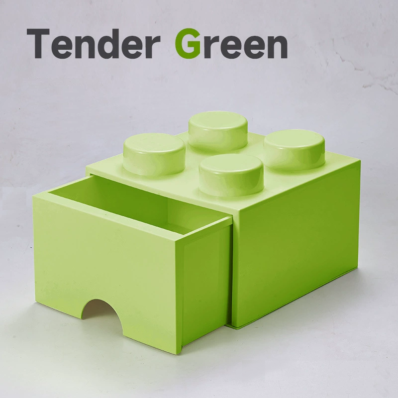 Drawer-Style Bricks Storage Box, Dust-Proof, Stackable, Building Block Storage Box ( 25cmX25cmX18cm )