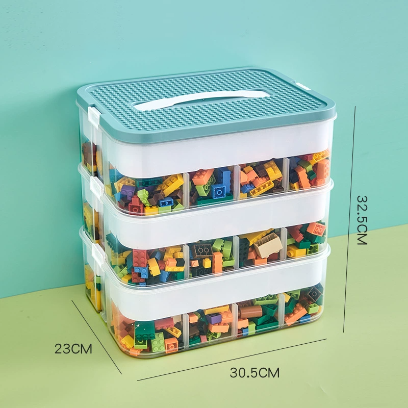Multi-Compartment Sorting Box for Building Blocks, Parts Classification Storage Box