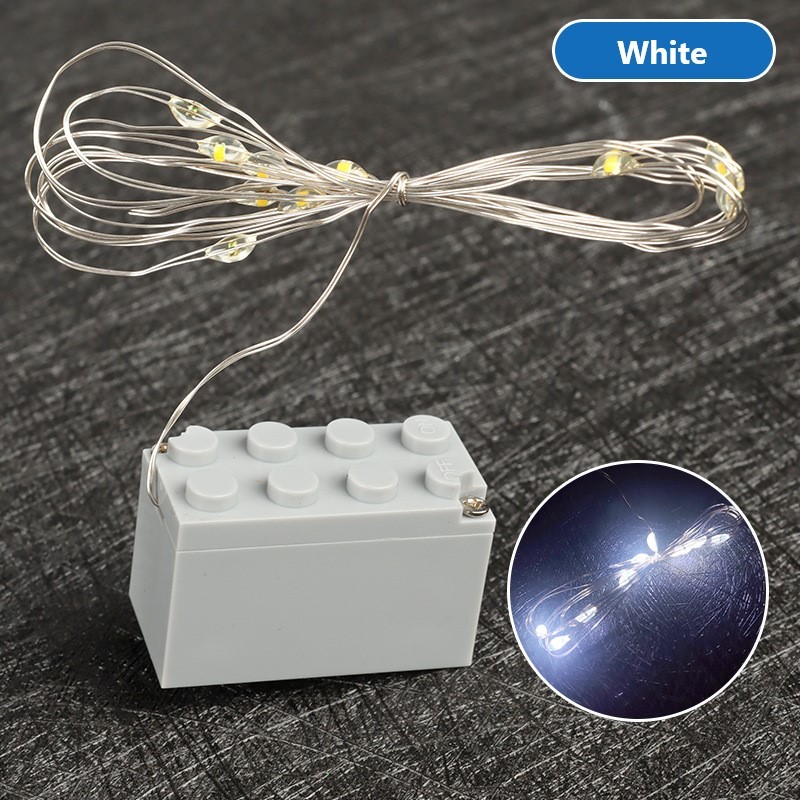 2*4 Building Block String Lights, Led Small Particle Light Strings, Architectural Scene Lighting Decoration Accessories