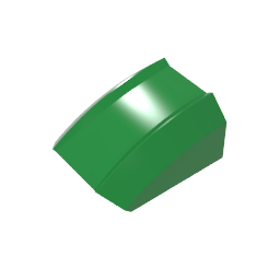 Slope Curved 2 x 2 with Lip, No Studs-MyGobricks