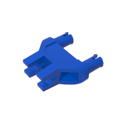 47994 Technic Pin Double Triangle 1 x 3 with 2 Clips Completely Round Pinholes-MyGobricks
