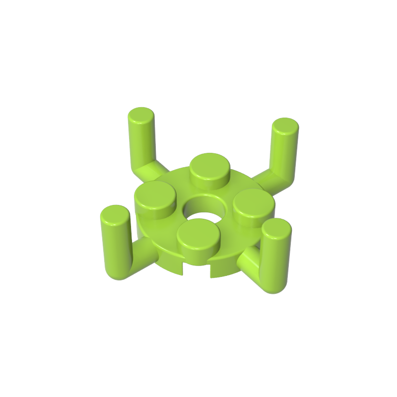 2x2 Four-sided upward-curving handle plate