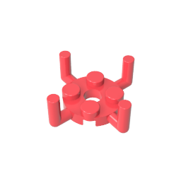 Plate Round 2 x 2 with Pin Hole and 4 Arms Up