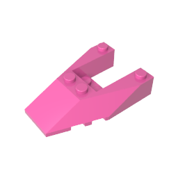 Wedge Sloped 6 x 4 Cutout, Stud Notches-MyGobricks
