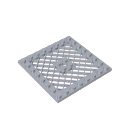 Plate Special 8 x 8 with Grille [Hole in Center]