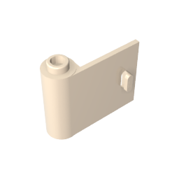 Door 1 x 3 x 2 Left - Open Between Top and Bottom Hinge-MyGobricks