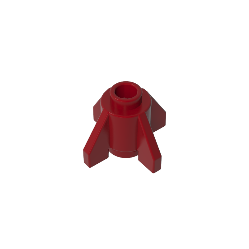 1x1x1 cylindrical brick with wings on four sides