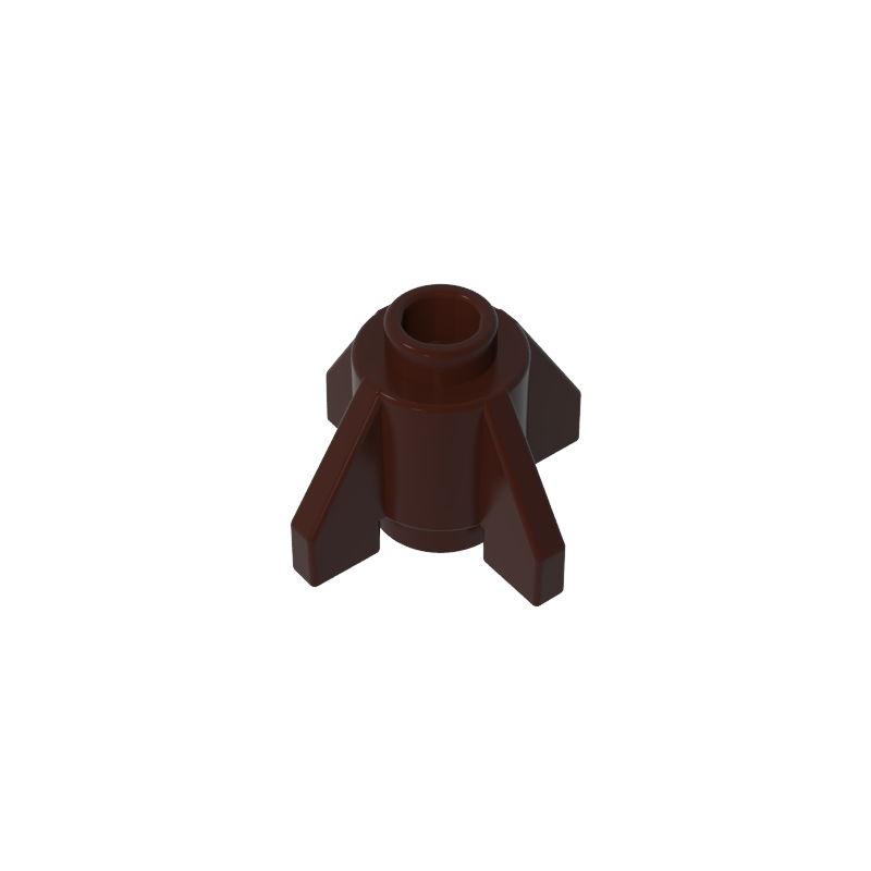 1x1x1 cylindrical brick with wings on all four sides