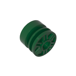 Wheel 18 x 14 with Pin Hole, Fake Bolts and Shallow Spokes-MyGobricks