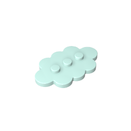 Plate Special 3 x 5 Cloud with 3 Center Studs