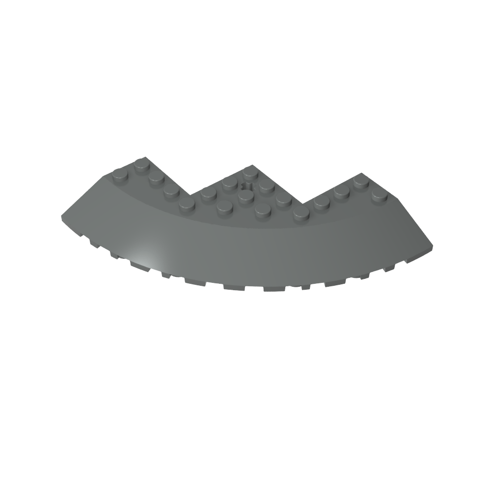Brick Round Corner 10 x 10 with Slope 33° Edge, Axle Hole, Facet Cutout-MyGobricks