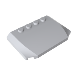 Slope Curved 4 x 6 x 2/3 Triple Curved with 4 Studs-MyGobricks