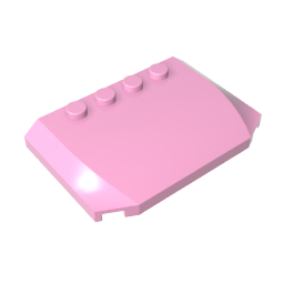 Slope Curved 4 x 6 x 2/3 Triple Curved with 4 Studs-MyGobricks