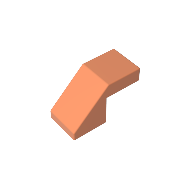 1x2 sloping smooth panel bricks