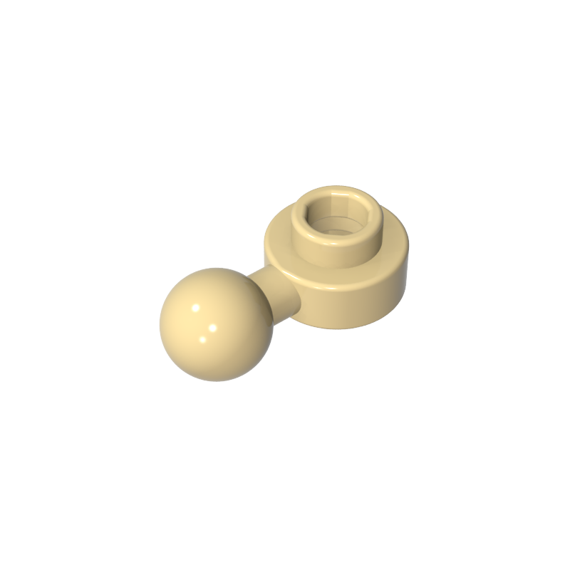 1x1 Perforated circular plate with a ball head on one side