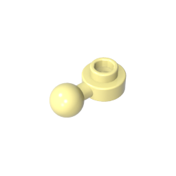 Plate, Round 1 x 1 with Towball [Undetermined Hole Type]