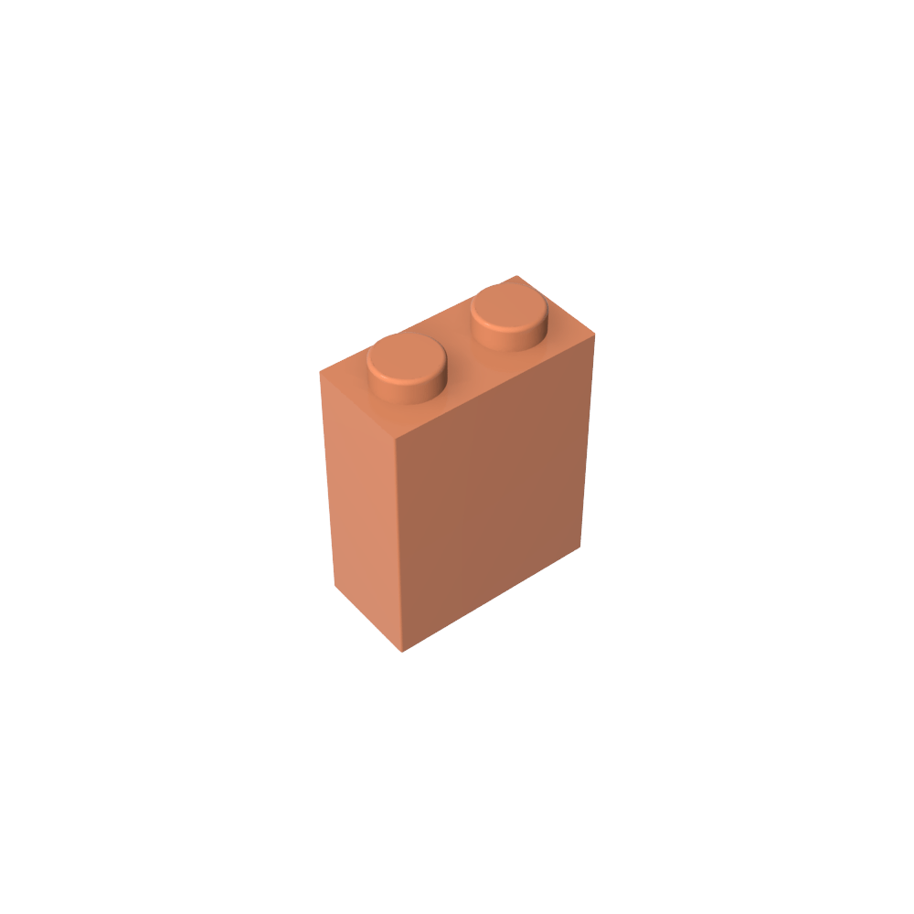 Brick 1 x 2 x 2 with Center Pin-MyGobricks