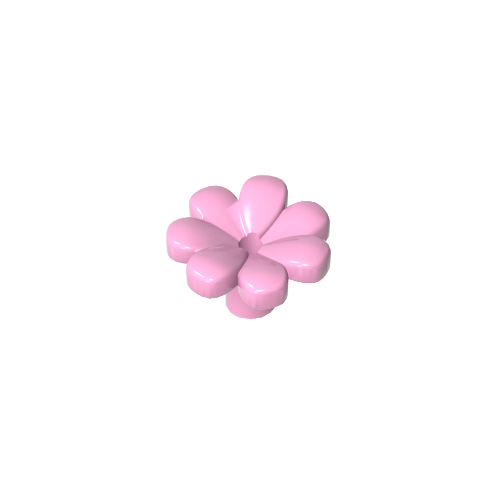 Plant, Flower, Figure Accessory with 7 Thick Petals and Pin