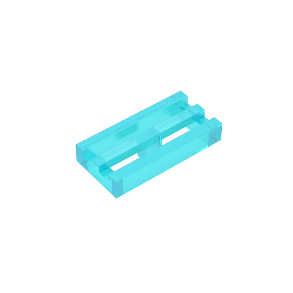 Tile Special 1 x 2 Grille with Bottom Groove