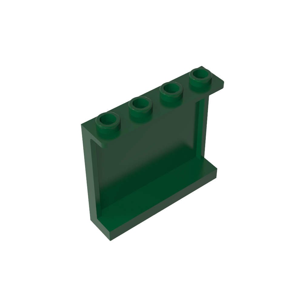 Panel 1 x 4 x 3 [Side Supports / Hollow Studs]-MyGobricks