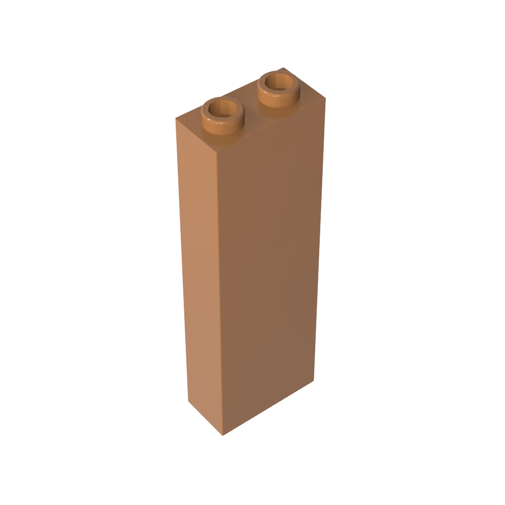 Brick 1 x 2 x 5 without Side Supports-MyGobricks