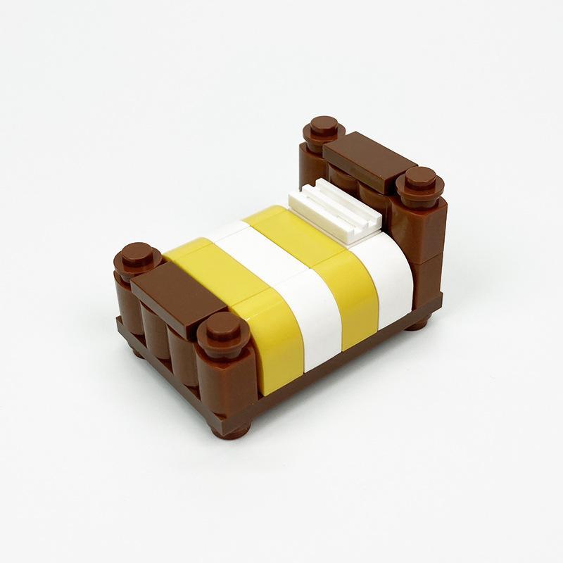 MOC Modern Home Furnishings Parts Set, Small Particle Sofa/TV Stand/Interior Decor Furniture Building Blocks, Home Scene Parts and Accessories