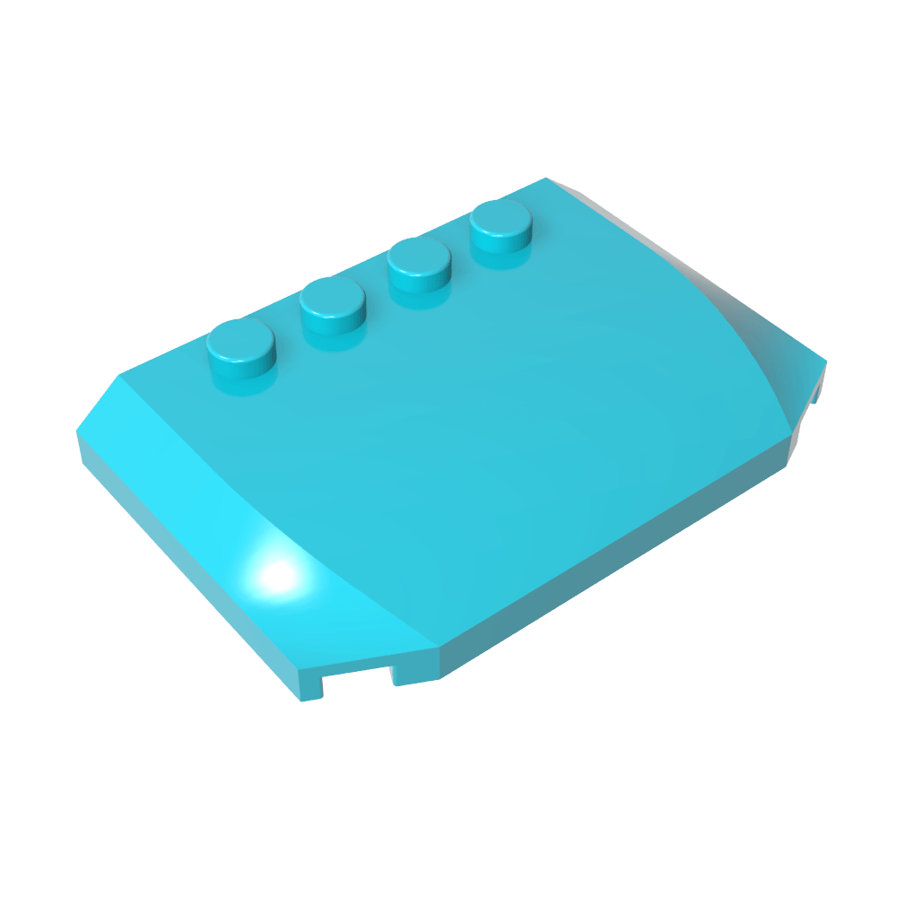 Slope Curved 4 x 6 x 2/3 Triple Curved with 4 Studs-MyGobricks